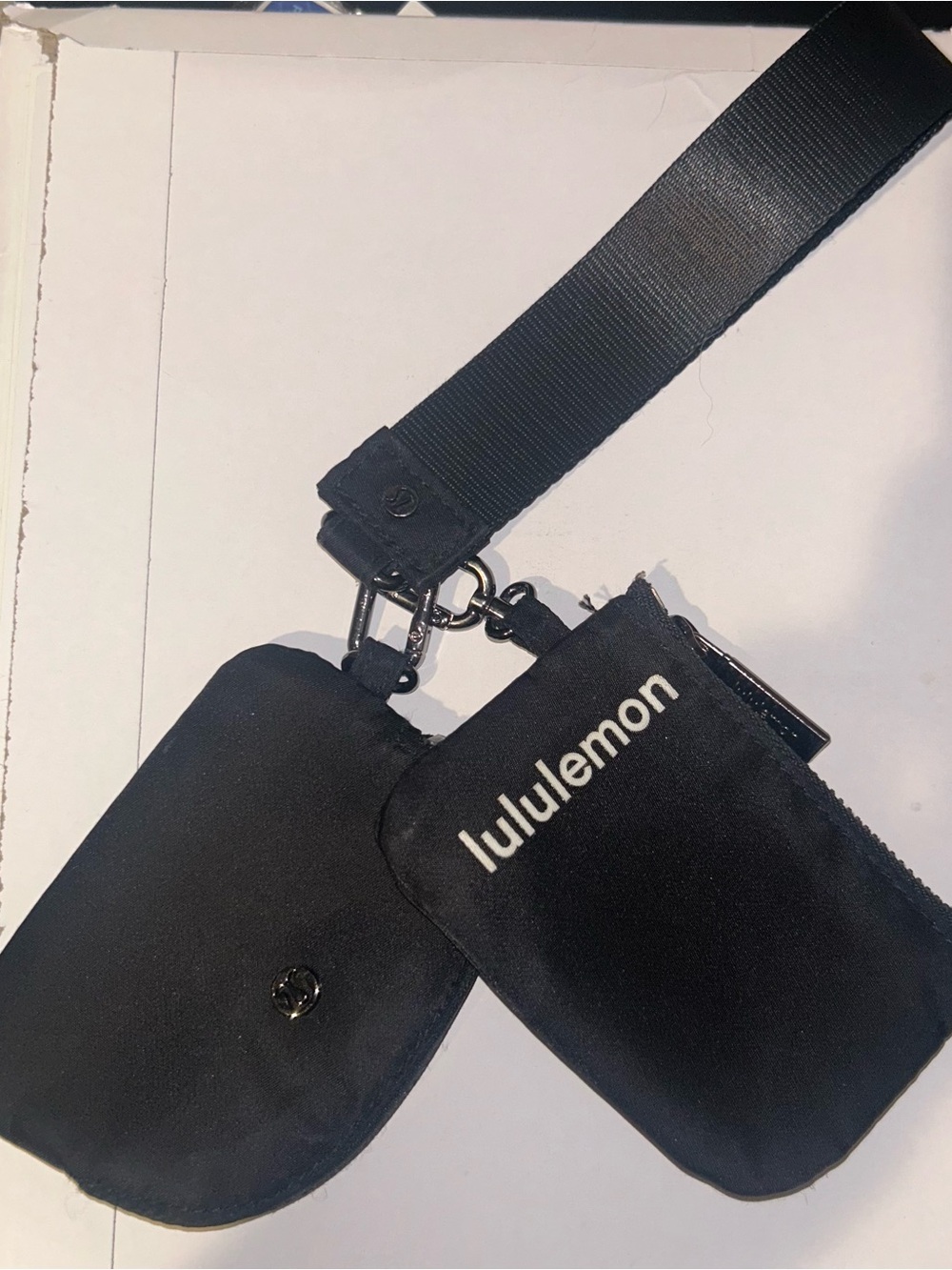 lululemon athletica black wristlet